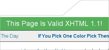 picture of xhtml validated page